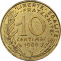 Франция 10 сантимов 1990 год - Марианна