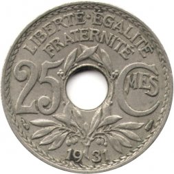 Франция 25 сантимов 1931 год