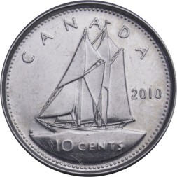 Канада 10 центов 2010 год