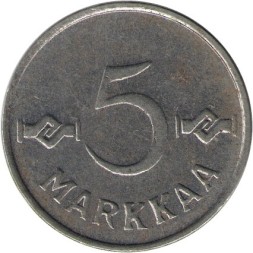 Финляндия 5 марок 1953 год (железо)
