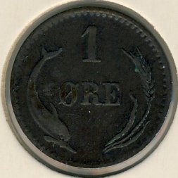 Дания 1 эре 1880 год