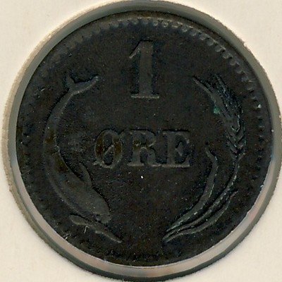 Дания 1 эре 1880 год