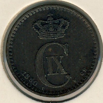 Дания 1 эре 1880 год