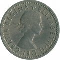 Великобритания 6 пенсов 1954 год
