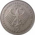 ФРГ 2 марки 1985 год - Теодор Хойс, 20 лет Федеративной Республике (1949-1969) - J