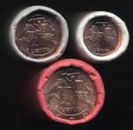 Набор из 3 банковских роллов 1, 2 и 5 евроцентов Литва 2015 год (150 монет)