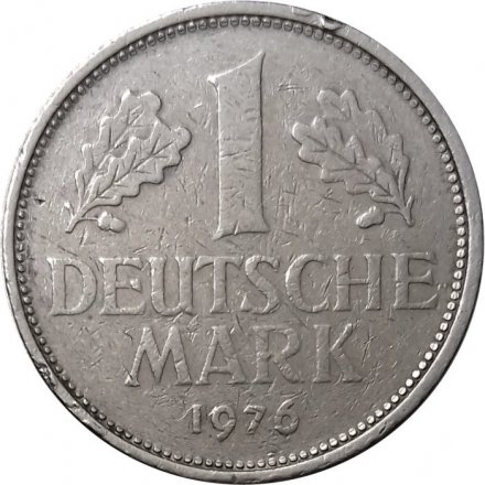 ФРГ 1 марка 1976 год (F)