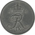 Дания 2 эре 1963 год - Король Фредерик IX (цинк)