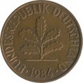 ФРГ 2 пфеннига 1984 год (D)