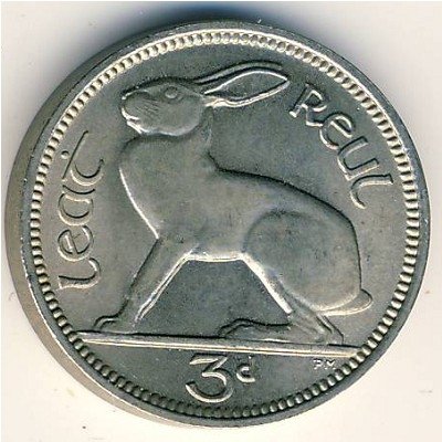 Ирландия 3 пенса 1967 год