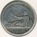 Испания 1 песета 1869 год