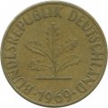 ФРГ 10 пфеннигов 1969 год - G