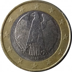 Германия 1 евро 2002 год (F)