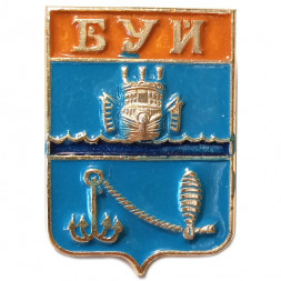 Значок Буй. Герб. Костромская серия (Al)