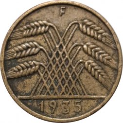Веймарская республика 10 рейхспфеннигов 1935 год (F)