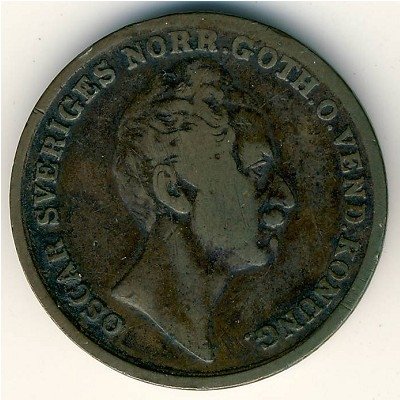 Швеция 1 скиллинг 1849 год