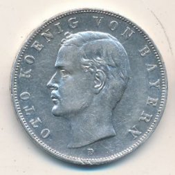 Бавария 3 марки 1913 год