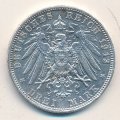 Бавария 3 марки 1913 год