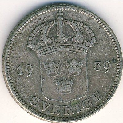 Швеция 50 эре 1939 год