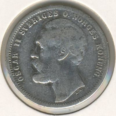 Швеция 1 крона 1875 год