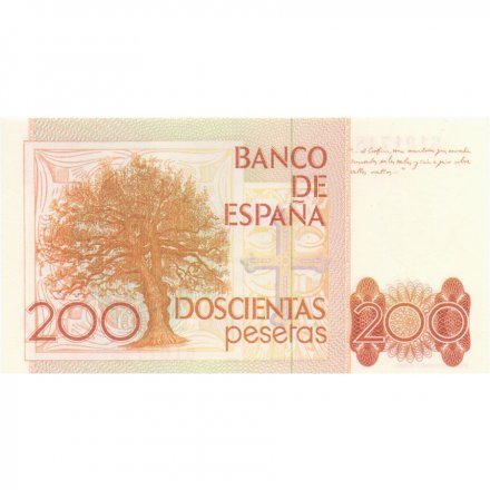 Испания 200 песет 1980 год - UNC