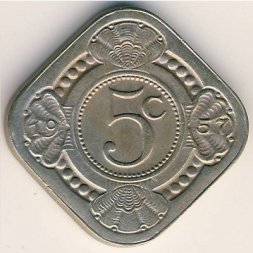 Антильские острова 5 центов 1957 год