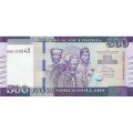 Либерия 500 долларов 2016 год - Бегемоты UNC