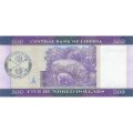 Либерия 500 долларов 2016 год - Бегемоты UNC