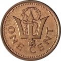 Барбадос 1 цент 1979 год - Трезубец (без отметки мд)