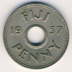Фиджи 1 пенни 1957 год