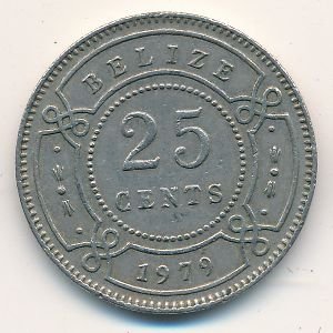 Белиз 25 центов 1979 год