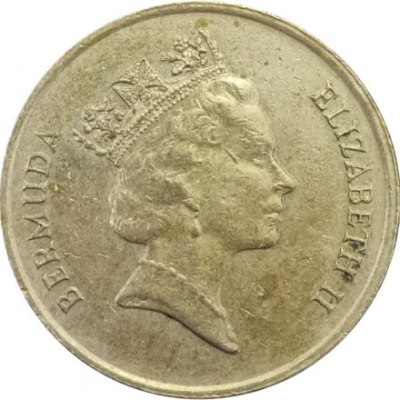 Бермудские острова 1 доллар 1988 год - Парусная лодка