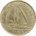 Бермудские острова 1 доллар 1988 год - Парусная лодка