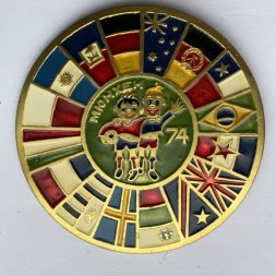 Значок. Чемпионат мира. Футбол. Мюнхен 1974