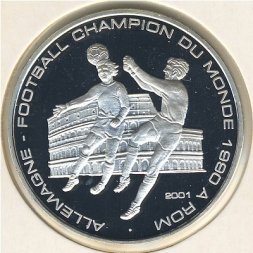 Конго 1000 франков 2001 год