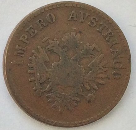 Австрия 5 сентесимо 1852 год