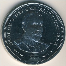 Монета Виргинские острова 1 доллар 2006 год - Король Георг V