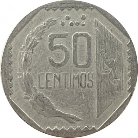 Перу 50 сентимо 2014 год