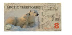 Арктические территории - 8 полярных долларов 2011 год - Белые медведи