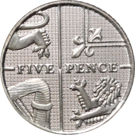 Великобритания 5 пенсов 2010 год