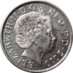 Великобритания 5 пенсов 2010 год