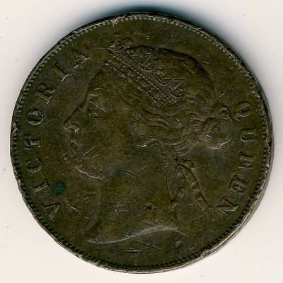 Маврикий 5 центов 1884 год
