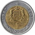 Марокко 5 дирхамов 1987 (1407) год - Хасан II