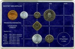 Набор из 6 монет и жетона 1983 года Нидерланды - Нидерландские Антиллы