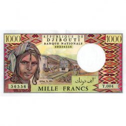 Джибути 1000 франков 1979-2005 год - UNC