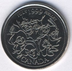 Канада 25 центов 1999 год - Июль