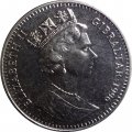 Гибралтар 1 крона 1996 год - 100 лет кино. Элвис Пресли