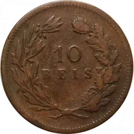 Португалия 10 рейс 1892 год (без отметки монетного двора)