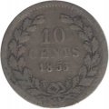 Нидерланды 10 центов 1853 год