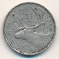 Канада 25 центов 1950 год